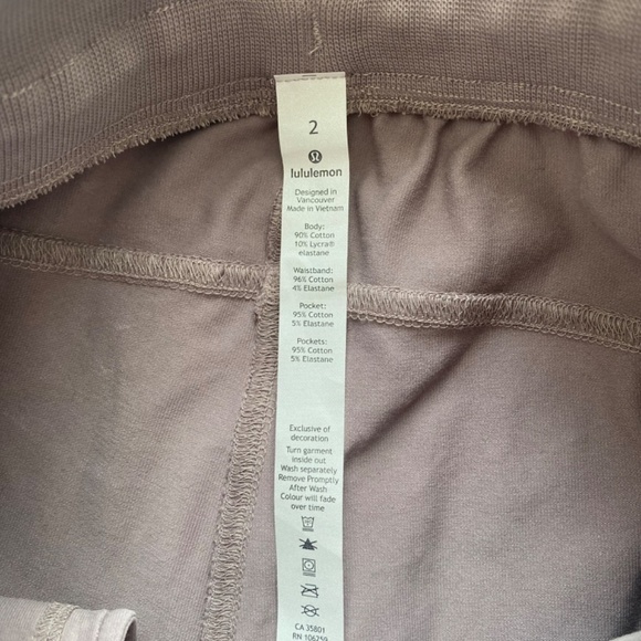 Lululemon Inner Glow Culottes Size 2 Washed Half Moon - Picture 9 of 13